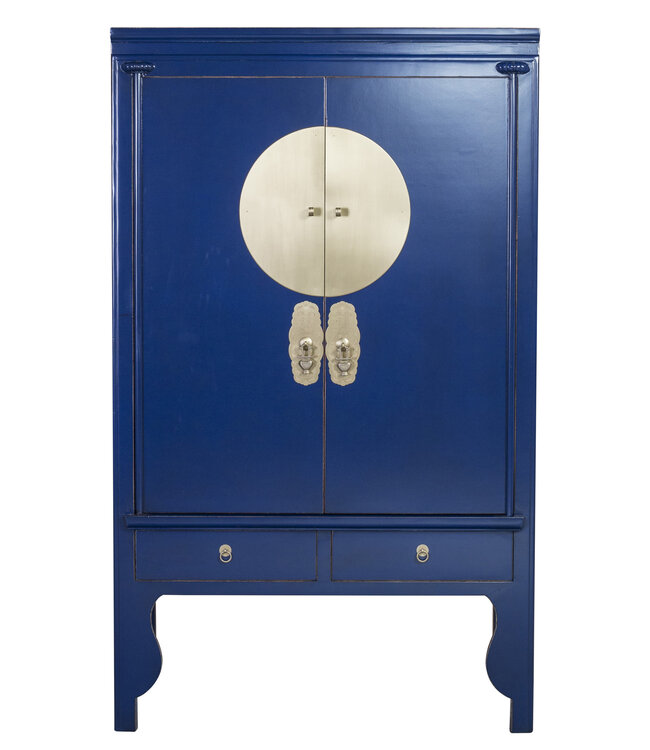 Armoire de Mariage Chinoise Bleu Nuit - Orientique Collection L100xP55xH175cm