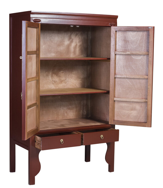 Armoire de Mariage Chinoise Scarlet Rouge - Orientique Collection L100xP55xH175cm