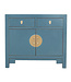 Fine Asianliving Chinese Cabinet Artic Blue Grey - Orientique Collection W90xD40xH80cm