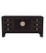 Fine Asianliving Chinesisches TV Lowboard Onyx Schwarz - Orientique Kollektion B121xT37xH61cm