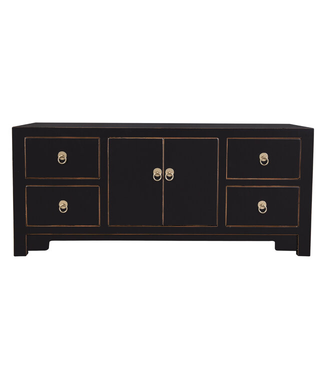 Chinese TV Cabinet Onyx Black - Orientique Collection W106xD45xH46cm