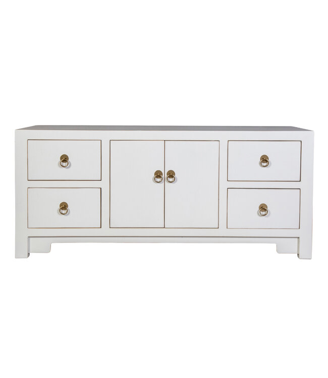 Mueble TV Chino Blanco Nieve - Orientique Colección An106xP45xAl46cm