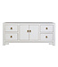 Fine Asianliving Meuble TV Chinois Blanc Neige - Orientique Collection L106xP45xH46cm