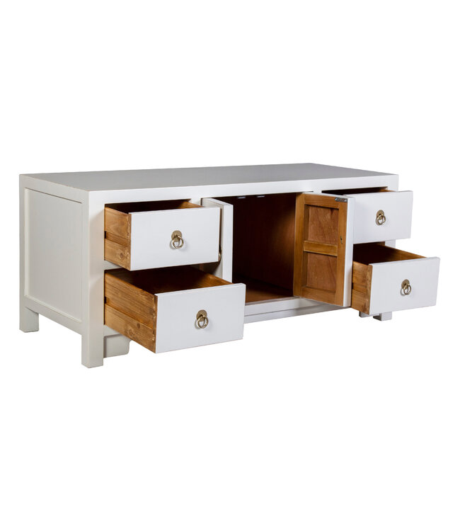 Mueble TV Chino Blanco Nieve - Orientique Colección An106xP45xAl46cm