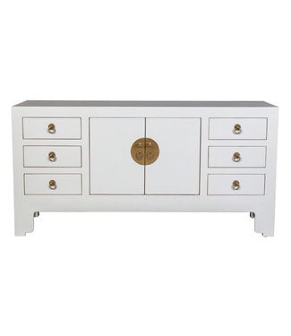 Fine Asianliving Mueble TV Chino Blanco Nieve - Orientique Colección An121xP37xAl61cm