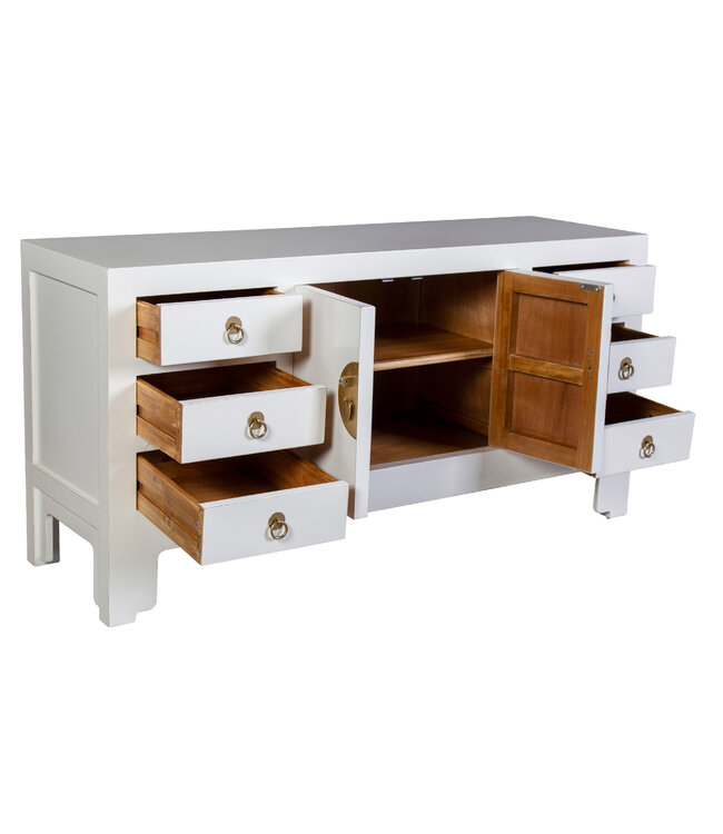 Mueble TV Chino Blanco Nieve - Orientique Colección An121xP37xAl61cm