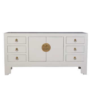 Fine Asianliving Mueble TV Chino Moonshine Gris - Orientique Colección An121xP37xAl61cm