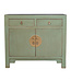 Fine Asianliving Armoire Chinoise Verte Cendré - Orientique Collection L90xP40xH80cm