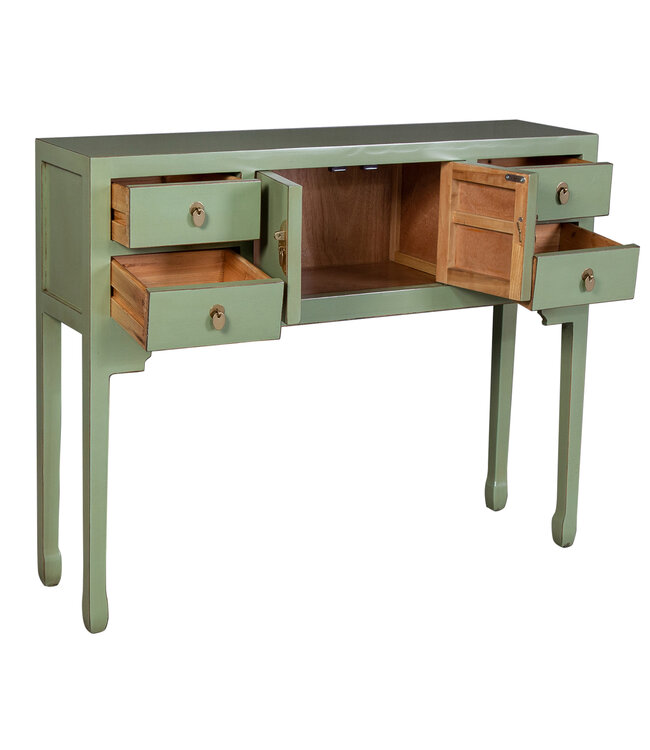 Mesa Consola China Verde Ceniza - Orientique Colección An100xP26xAl80cm