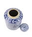 Chinesischer Vase mit Deckel Porzellan Blau Weiß Doppeltes Glück Handgemalt D23xH30cm