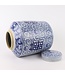 Vaso Ginger Jar Cinese in Porcellana Blu Bianco Doppia Felicità Dipinto a Mano D23xA30cm