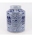 Chinese Ginger Jar Porcelain Blue White Double Happiness Hand-Painted D23xH30cm