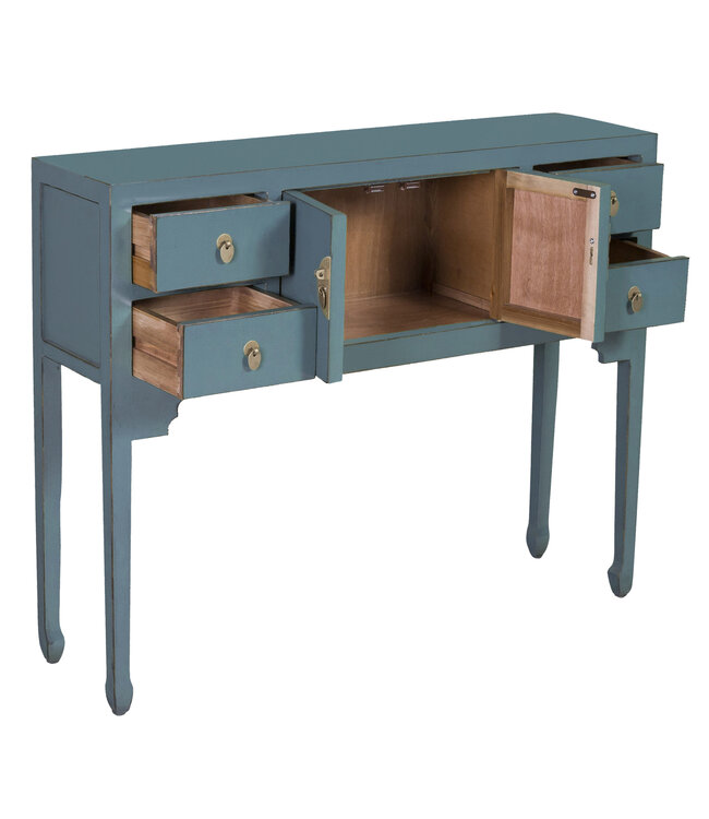 Chinese Console Table Arctic Blue Grey - Orientique Collection W100xD26xH80cm