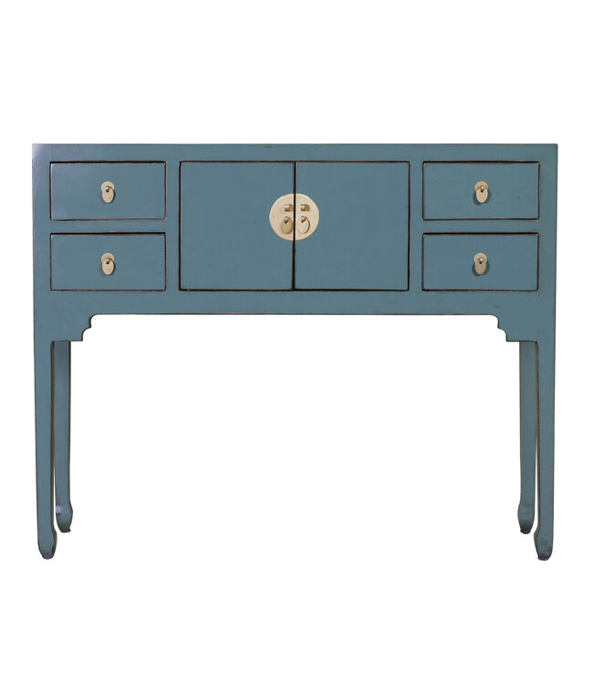PREORDER WEEK 19 Chinese Sidetable Arctic Blauw Grijs - Orientique Collection B100xD26xH80cm