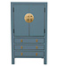 Armoire Chinoise Arctic Bleue Gris - Orientique Collection L63xP38xH110cm