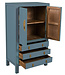 Armoire Chinoise Arctic Bleue Gris - Orientique Collection L63xP38xH110cm