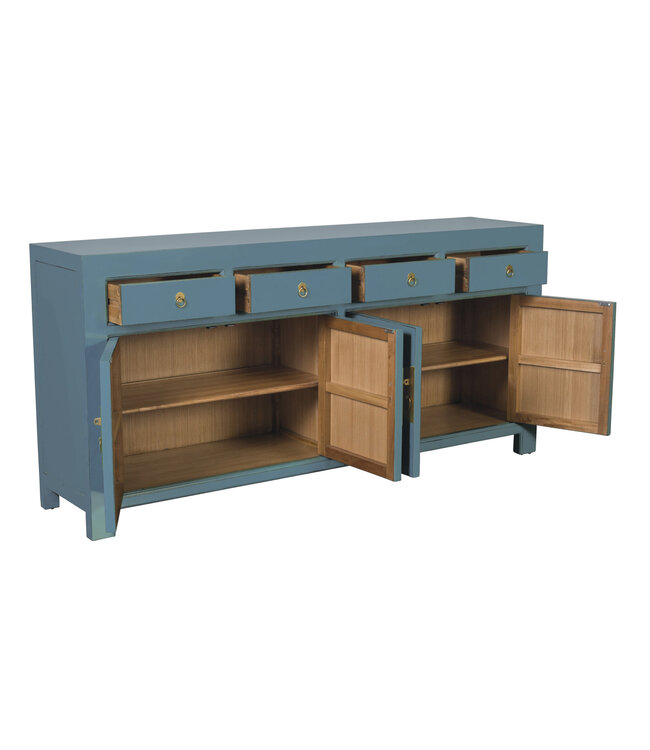 Buffet Chinois Arctic Bleue Gris - Orientique Collection L180xP40xH85cm