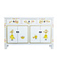 Fine Asianliving Chinese Sideboard White Hand-Painted W140xD34xH90cm