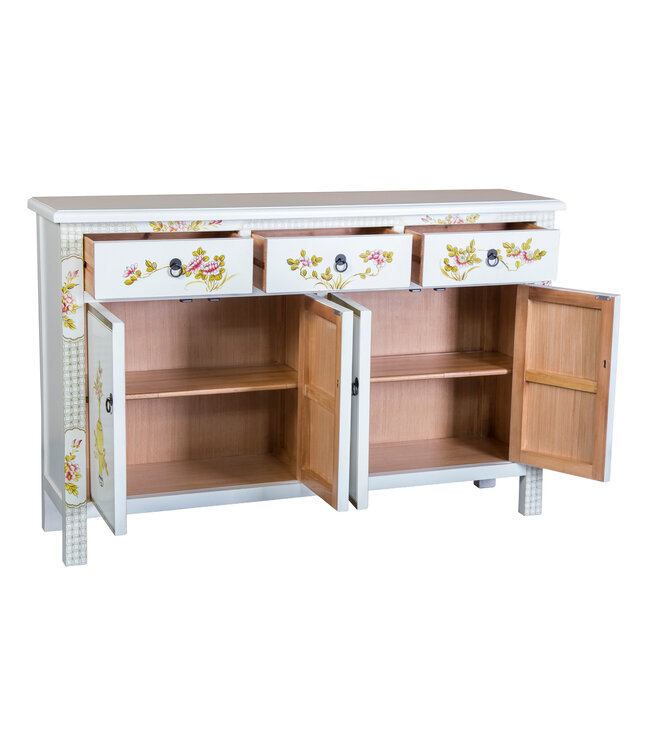 Chinese Sideboard White Hand-Painted W140xD34xH90cm
