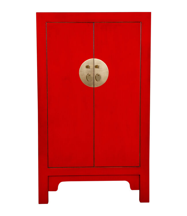 Armoire Chinoise Lucky Rouge - Orientique Collection L70xP40xH120cm