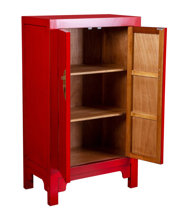 Armoire Chinoise Lucky Rouge - Orientique Collection L70xP40xH120cm