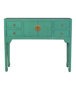 Fine Asianliving Chinese Console Table Dusty Turquoise - Orientique Collection W100xD26xH80cm