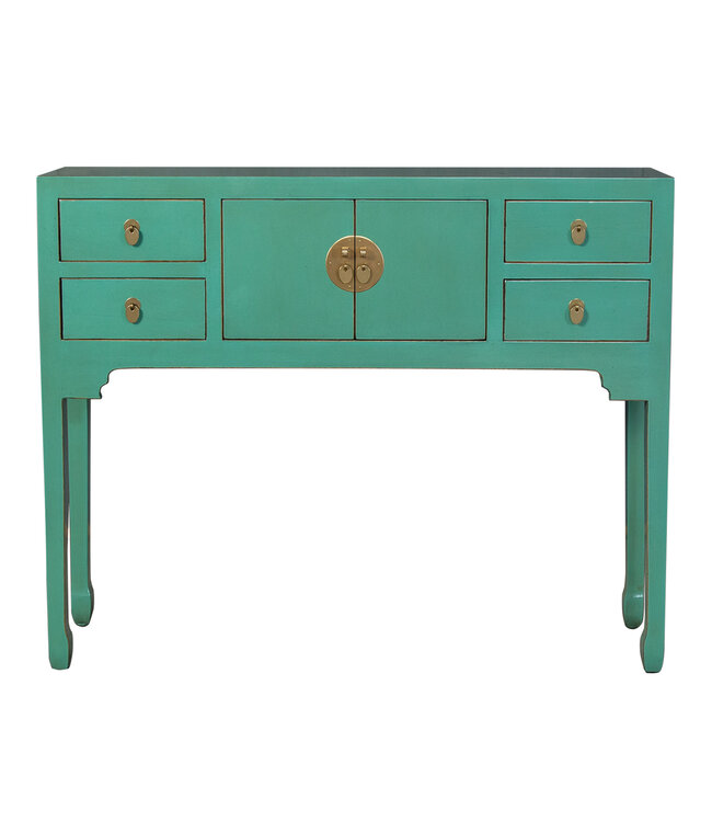 Chinese Console Table Dusty Turquoise - Orientique Collection W100xD26xH80cm
