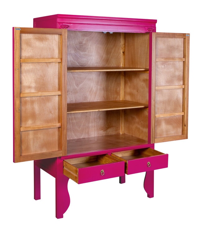 Chinese Bruidskast Fuchsia Royale - Orientique Collection B100xD55xH175cm