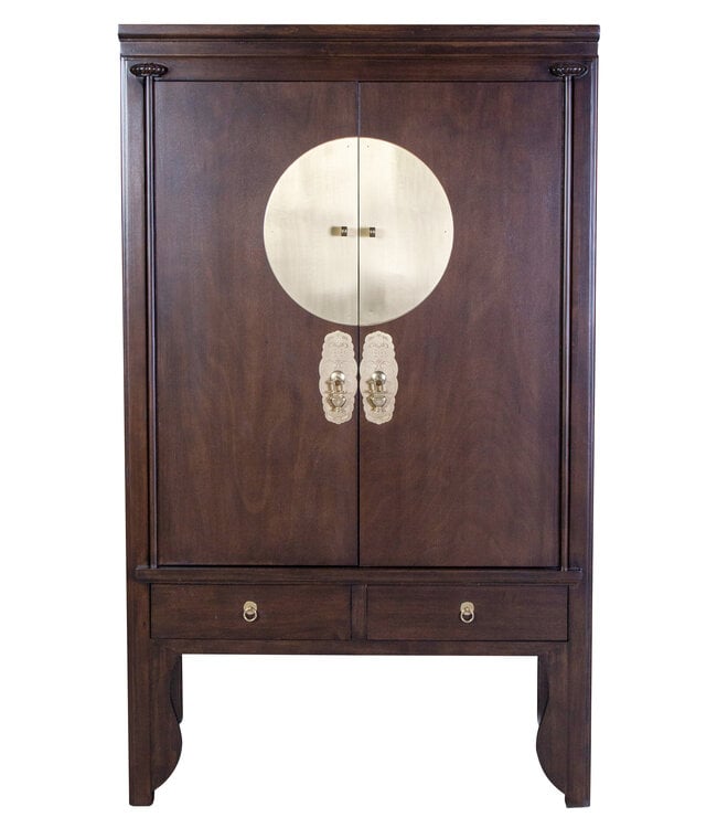 Armoire de Mariage Chinoise Earthy Marron - Orientique Collection L100xP55xH175cm