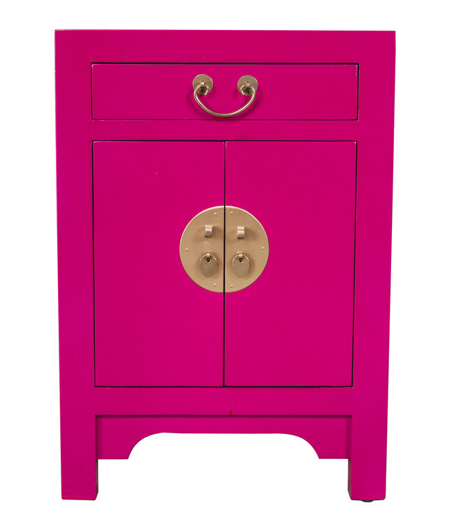 Chinese Bedside Table Fuchsia Royale - Orientique Collection W42xD35xH60cm