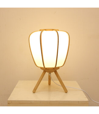 Fine Asianliving Bamboo Table Lamp Natural Handmade - Mila D21.5xH35cm