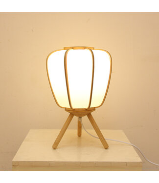 Fine Asianliving Bambus Tischlampe Natürlich Handgefertigt - Mila D21.5xH35cm
