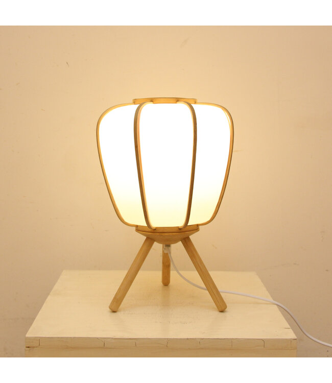 Lampe de Table en Bambou Fait Main - Mila D21.5xH35cm