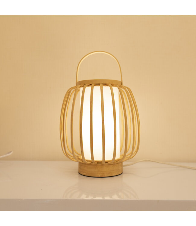 Bamboo Table Lamp Natural Handmade - Cecile D23xH37cm