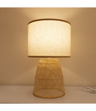 Fine Asianliving Bamboo Webbing Table Lamp Natural Handmade - Phoebe D32xH49.5cm