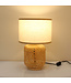 Fine Asianliving Lampe de Table en Bambou Naturel Fait Main - Sadie D26xH39cm