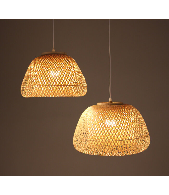 Lampada a Sospensione in Bambù Fatto a Mano - Elodie D40xA27cm