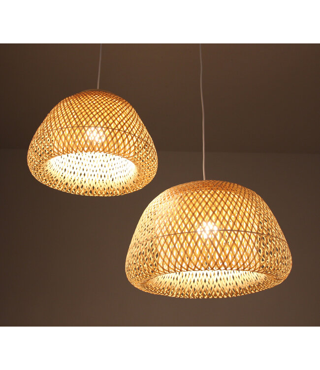 Bambus Hängelampe Pendelleuchte Handgefertigt - Elodie D40xH27cm