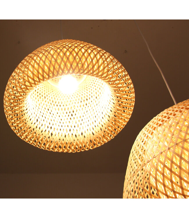 Suspension en Bambou Fait Main - Elaine D47xH30cm