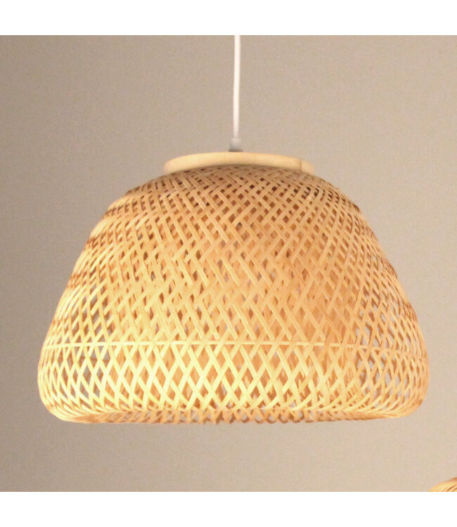Lampe á Suspension en Bambou Fait Main - Elodie D40xH27cm
