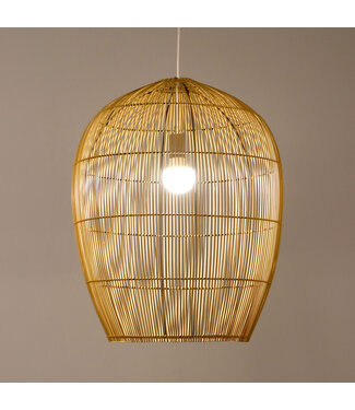 Fine Asianliving Lampada a Sospensione in Bambù Fatto a Mano - Freya D43xA48cm