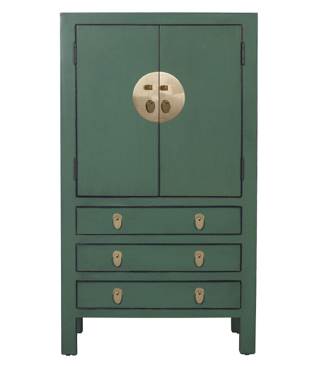 Chinese Cabinet Pine Green W63xD38xH110cm