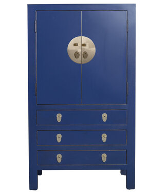 Fine Asianliving Armoire Chinoise Bleu Midnight L63xP38xH110cm