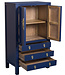 Chinesischer Schrank Midnight Blau B63xT38xH110cm