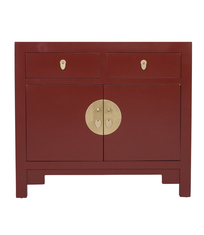 Armoire Chinoise Rouge Écarlate - Orientique Collection L90xP40xH80cm