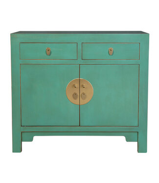 Fine Asianliving Armadio Cinese Dusty Turquoise - Orientique Collezione L90xP40xA80cm