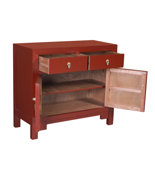 Armario Chino Rojo Rubí - Orientique Colección W90xP40xA80cm