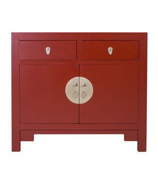 Fine Asianliving PREORDER WEEK 19 Armadietto Cinese Rosso Rubino - Orientique Collezione L90xP40xA80cm