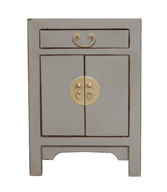 Fine Asianliving Chinese Bedside Table Olive Grey - Orientique Collection W42xD35xH60cm