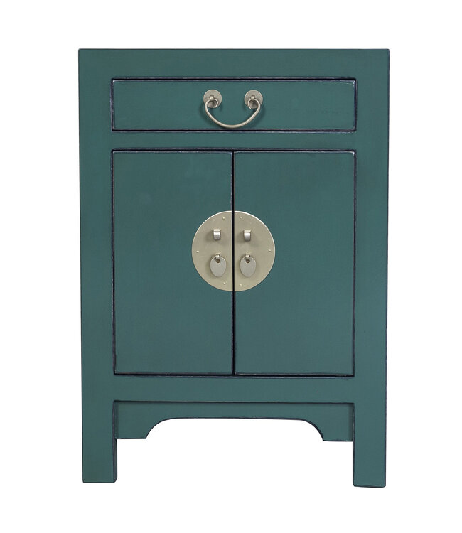 Chinese Bedside Table Pine Green - Orientique Collection W42xD35xH60cm